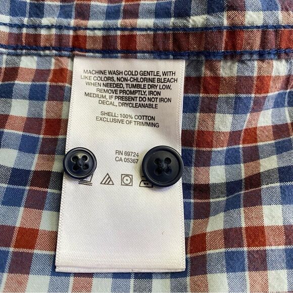 Columbia Plaid Button Down Shirt Blue Red Size XL - Picture 6 of 7